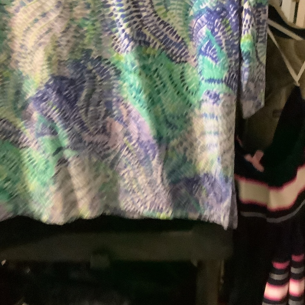 Lilly Pulitzer Vibrant Blue‎ and Green Blouse - Picture 5 of 7